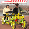 运动户外24寸四轮自行车景区双人情侣旅游多人骑观光自行车